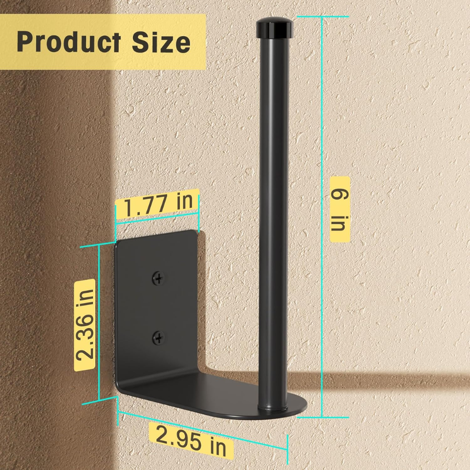 2-Pack Stainless Steel Wall Hat Rack & Cap Organizer - Black, Holds 30 Hats