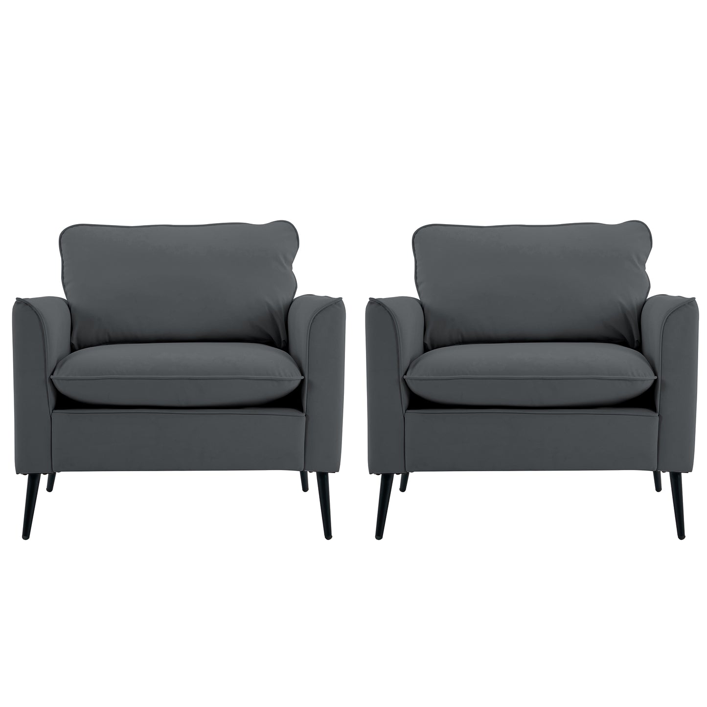 Light Gray Cat Paw Leather Upholstered Sofa - 2PC Set