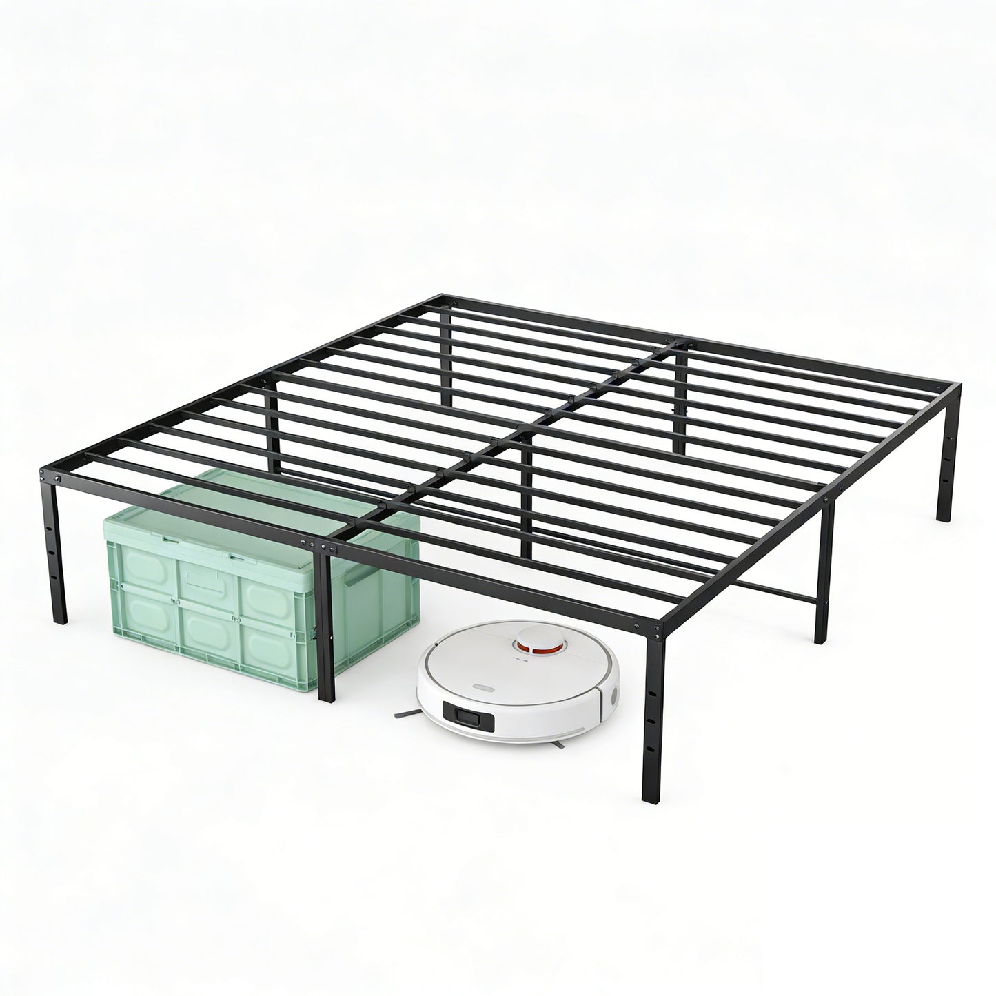 Durable Metal Bed Frame with Under-bed Storage - Multiple Sizes