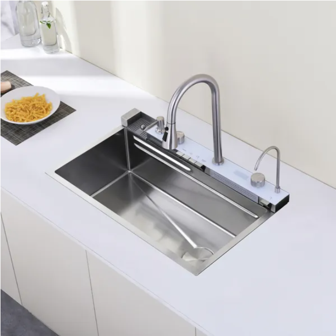 304 Stainless Steel Pull-Out Vegetable Sink - Whale Waterfall Design