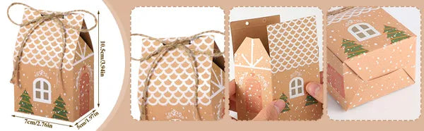 36 Mini Christmas Gift Boxes - Party Favor Bags for Treats