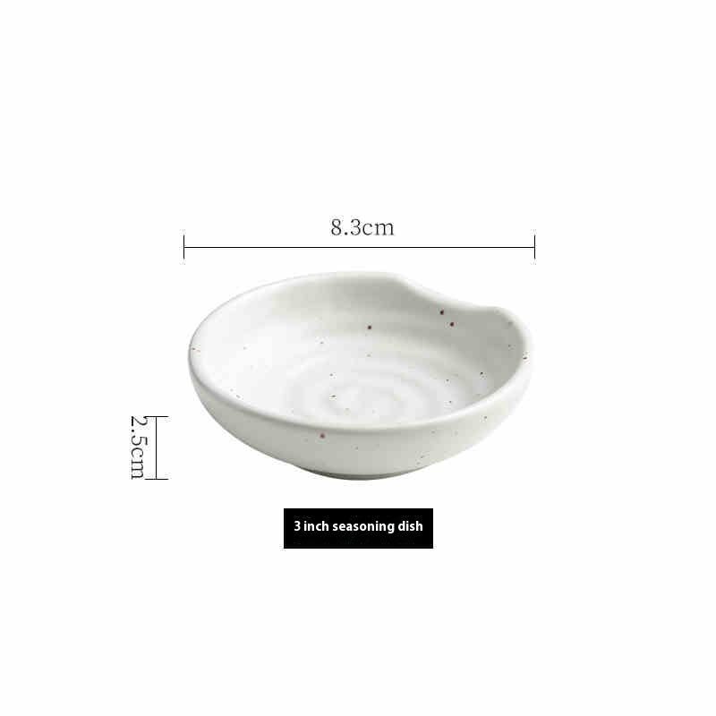 Ceramic Condiment Saucer Dish Set for Kitchen & Dining