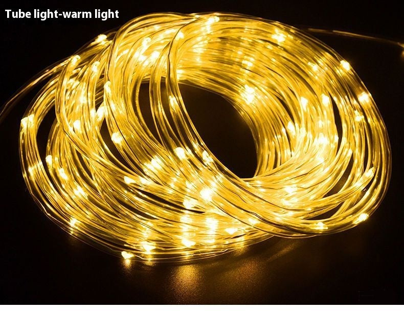 Solar Tube LED Outdoor Light Strip Waterproof Garden Decor 7M