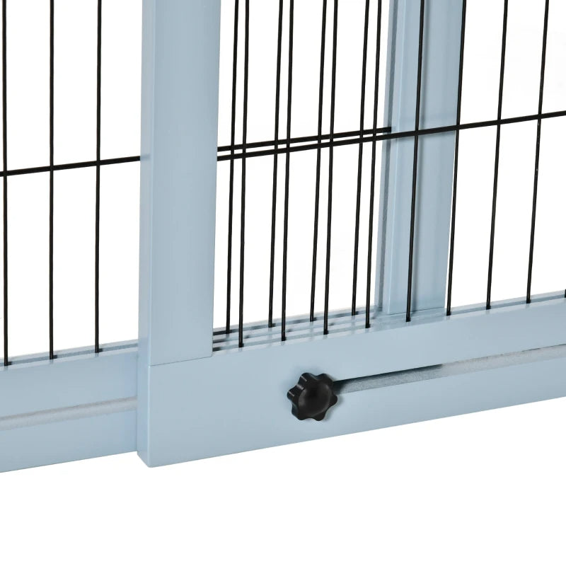 Extra Wide Freestanding Dog Gate - Adjustable Pet Barrier for Doorways