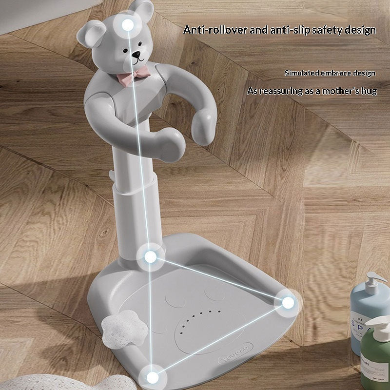 Adjustable Baby Bath Seat Standing Bath Stand No Assembly Non-Slip for Home Use