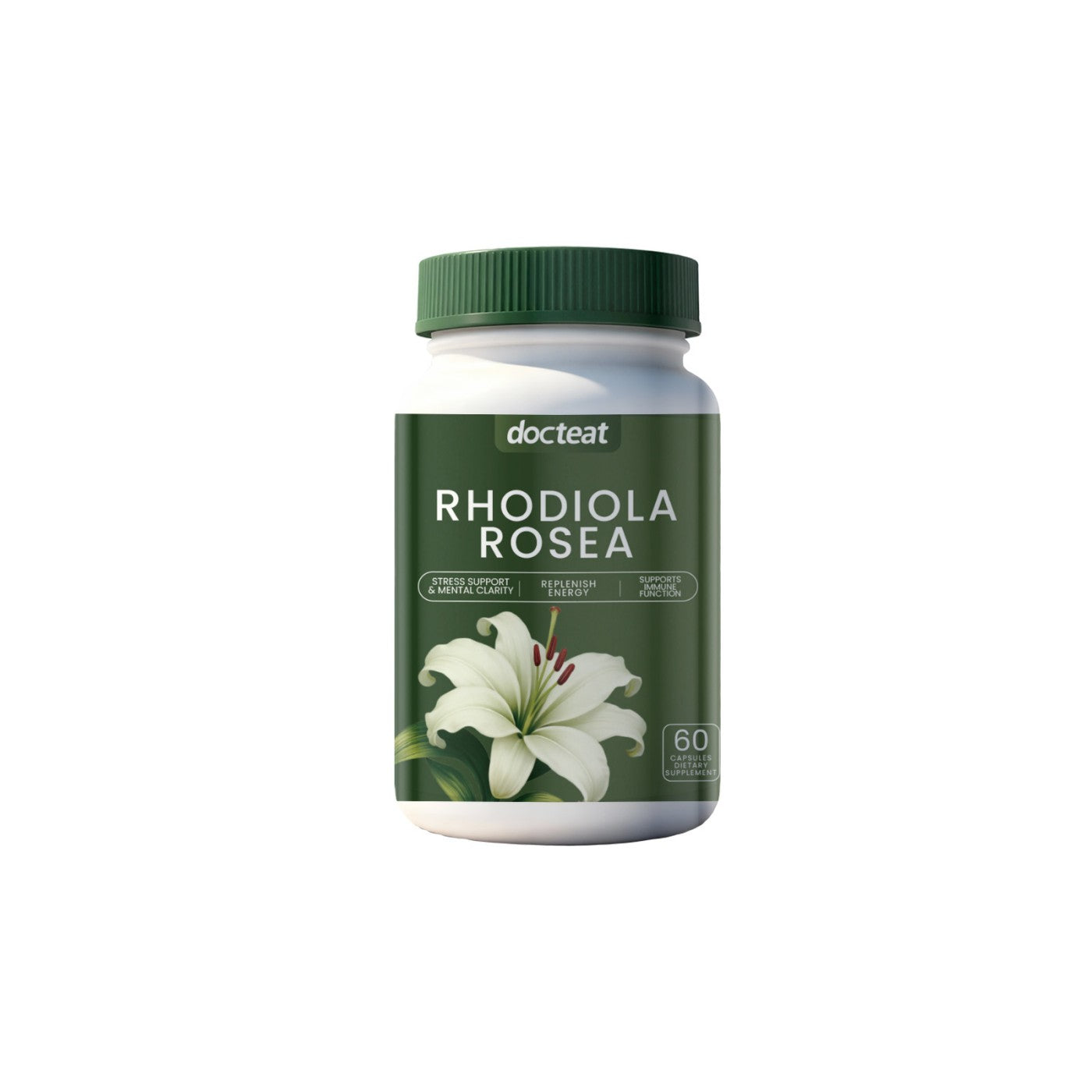 Rhodiola Extract Dietary Supplement - 60 Capsules for Energy & Stress Relief