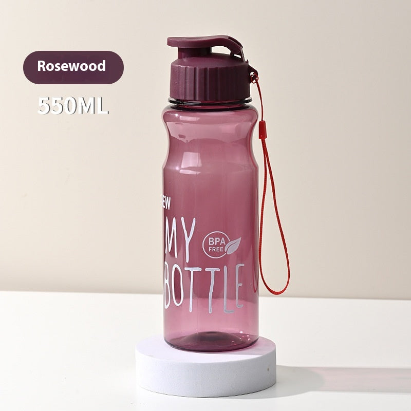 Portable Water Bottle 550ml with Lanyard Outdoor Sports Drinkware