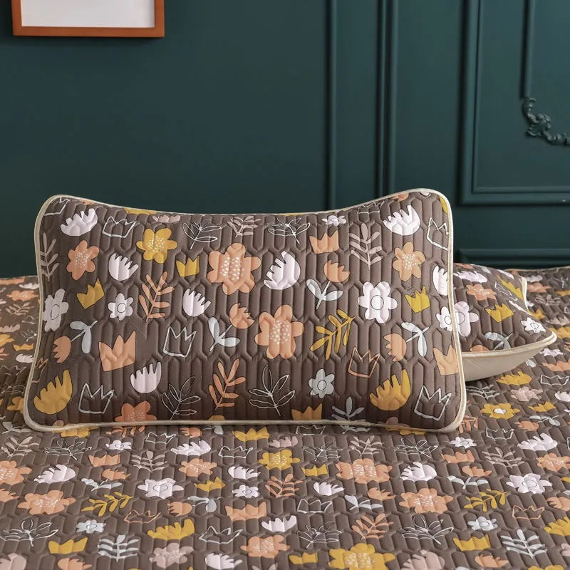 Anti-Mite Latex Pillowcase - Printed Home Bedding Cover, 48x74cm