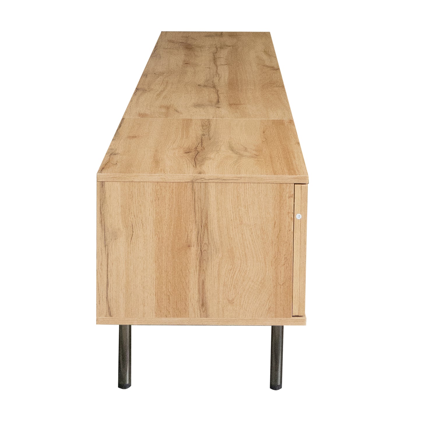 78-Inch Modern TV Stand for TVs Up to 85" - Natural Wood Finish
