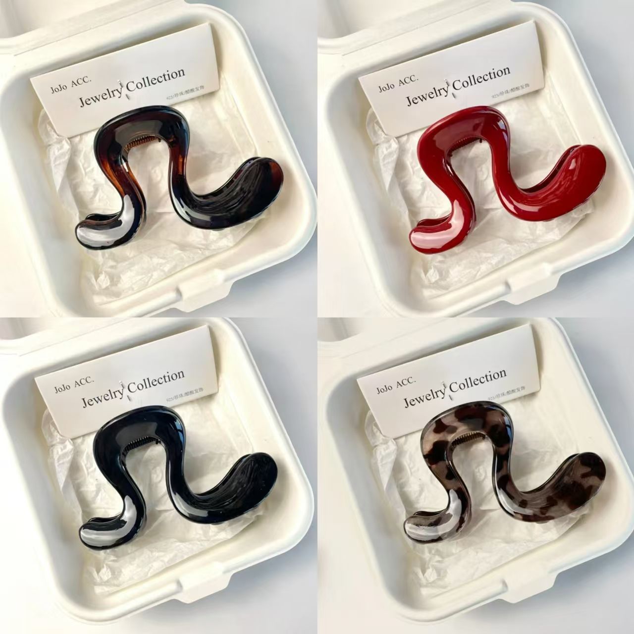 Geometric Hair Clips for Women - Multi-Color Shark Hairpin 8cm