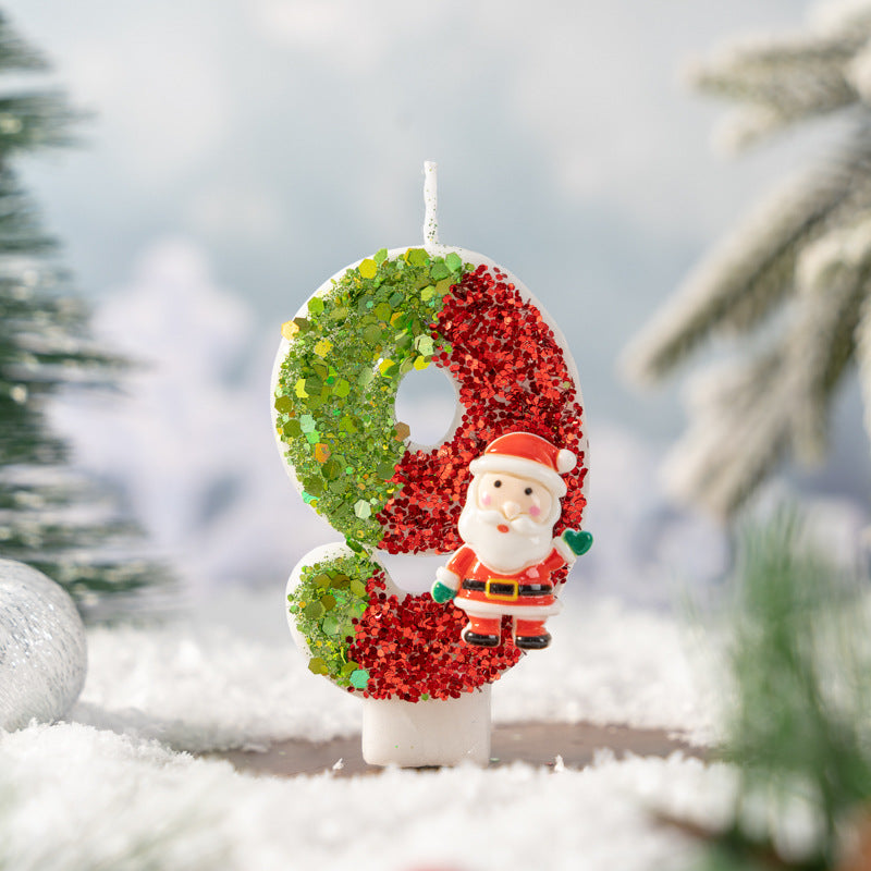 Santa Claus Digital Candle Handmade Diy Christmas Decoration Set