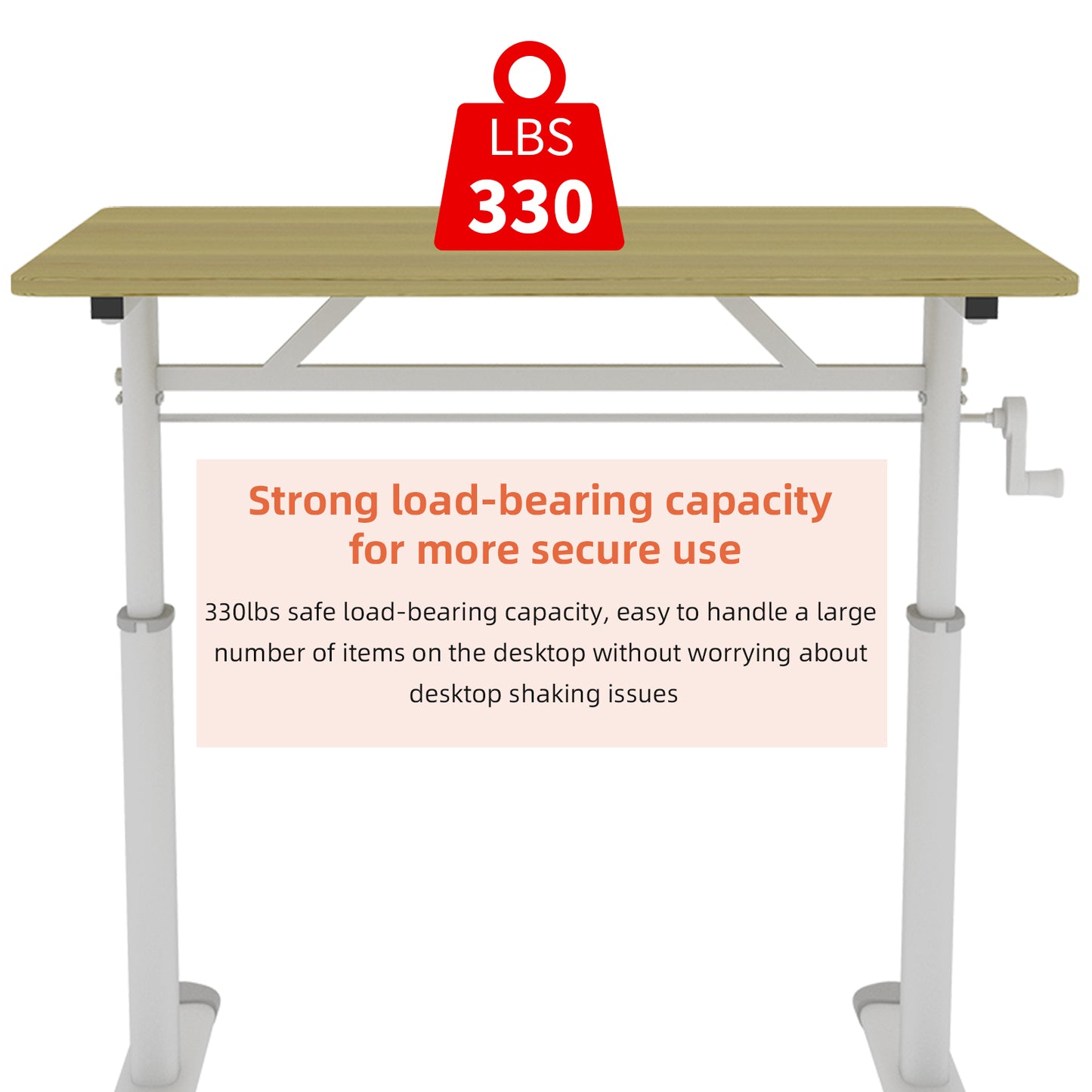 Height-Adjustable Study Desk for Home Office - Compact Design