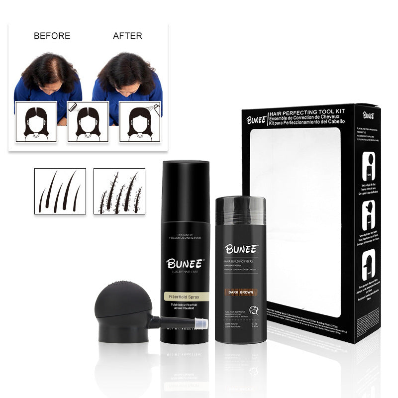 Dense Hair Fiber Powder - Hair Building & Shaping Kit