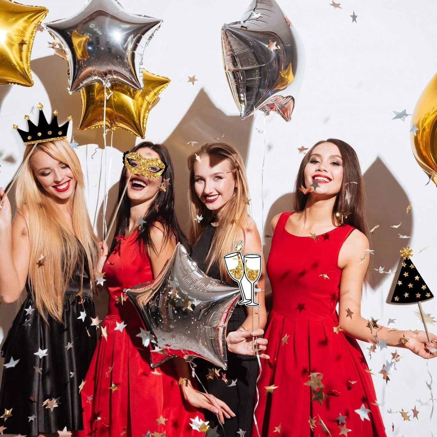 24-Piece Party Photo Booth Props Set for Events