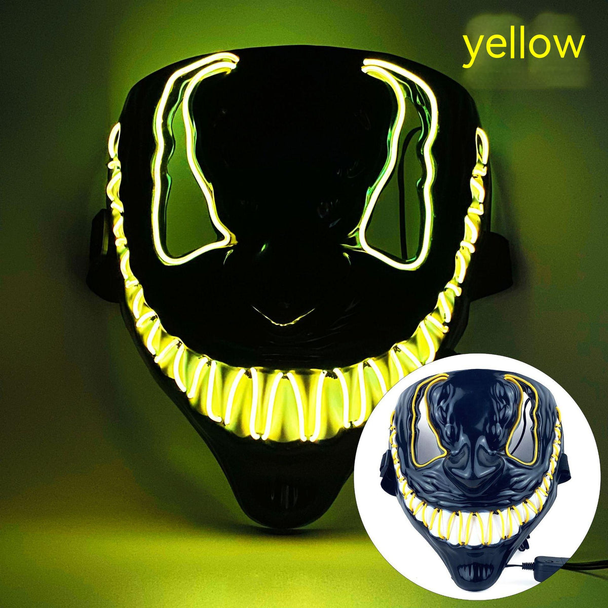 Halloween Luminous LED Mask for Dance Party Multi-Color Variants