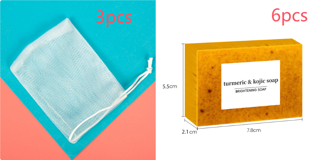 Natural Herbal Turmeric Lemon Ginger Cold Process Soap Set - All Variants