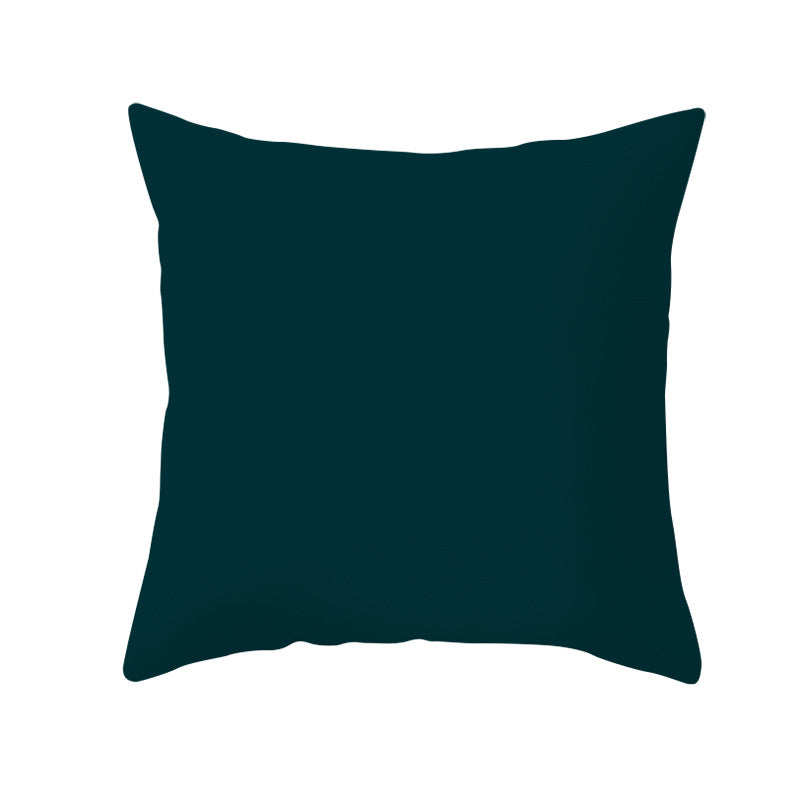 Solid Color Peach Skin Cotton Linen Pillowcase 45x45cm for Living Room