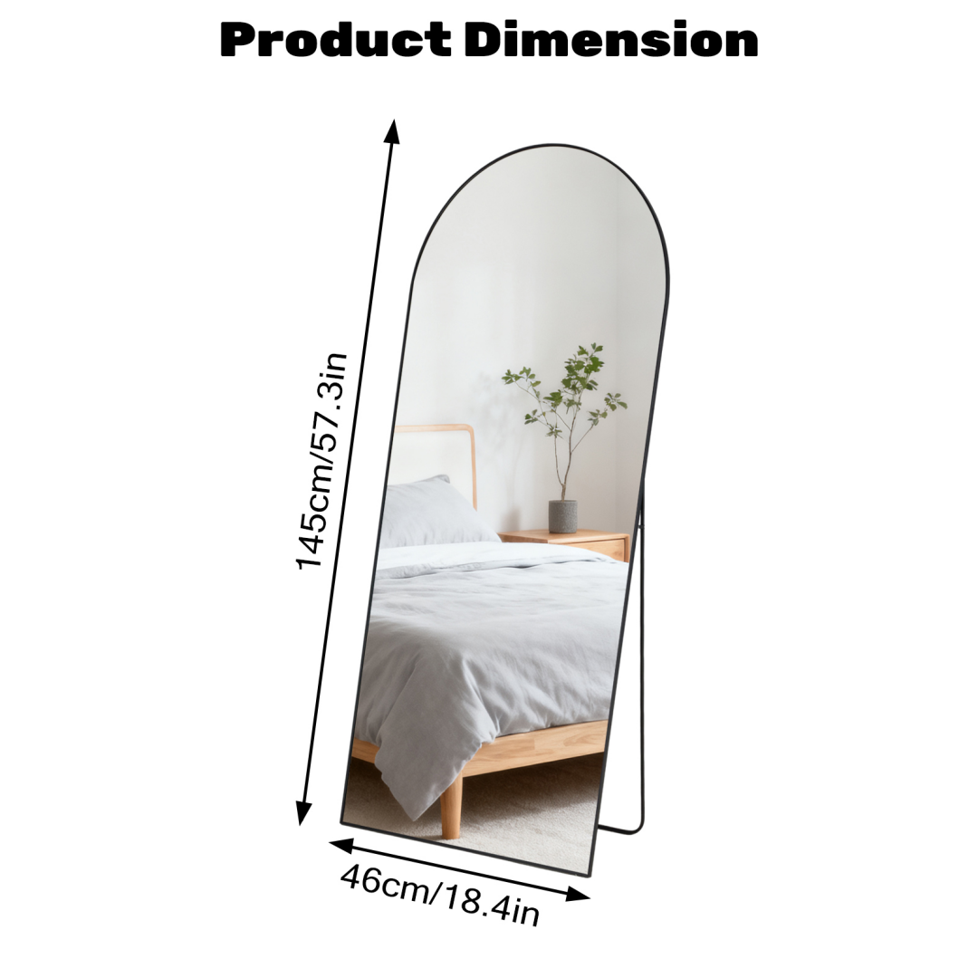 Rectangle Full Length Standing Mirror - Floor Body Mirror for Bedroom