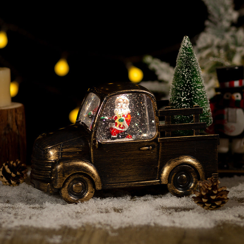 Christmas Car Crystal Ball Ornaments - Festive Holiday Decorations, 24cm