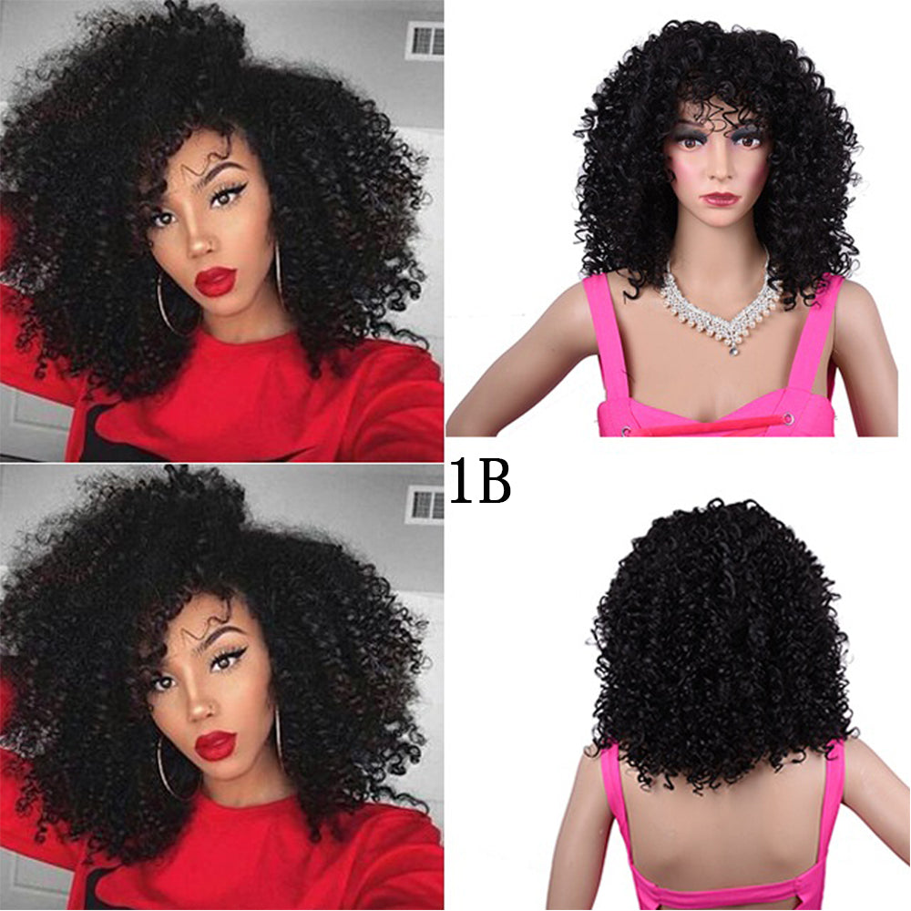 Synthetic Afro Curly Wig - Short Volume
