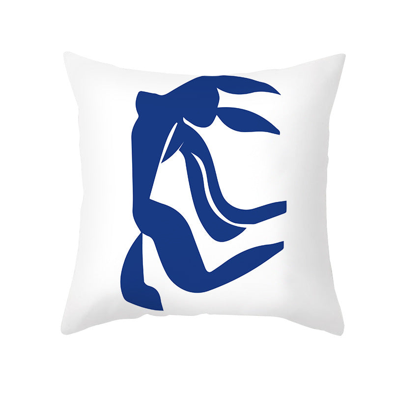 Abstract Art Cushion Cover 45x45cm - Soft Plush Nordic Style Sofa Pillowcase