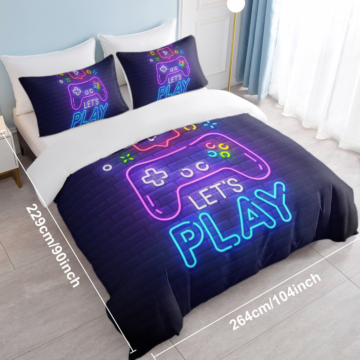 Gaming Duvet Cover Set with Pillow Shams - Multiple Sizes