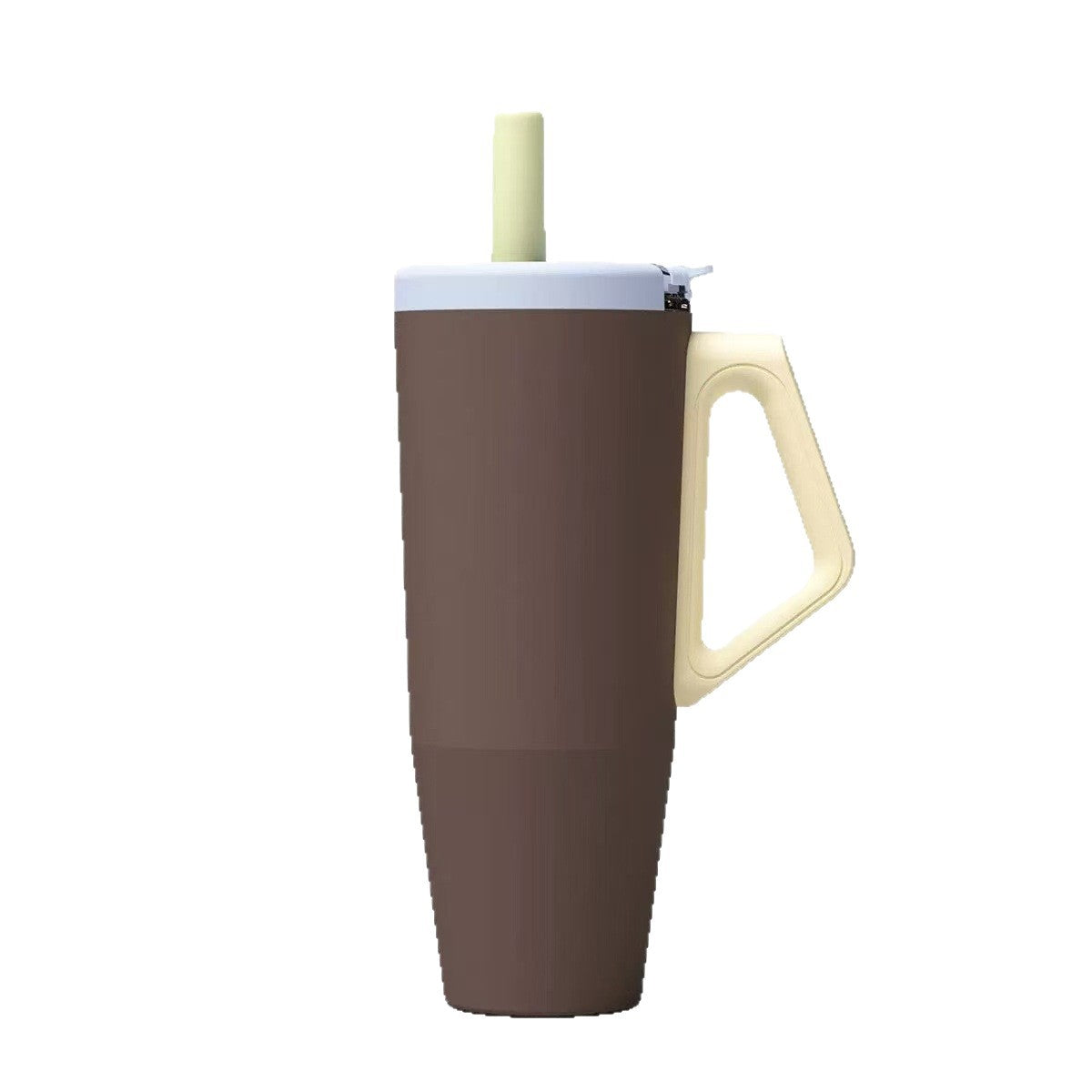 Insulated Stainless Steel Cup with Handle and Straw - 1100ml Multiple Colors