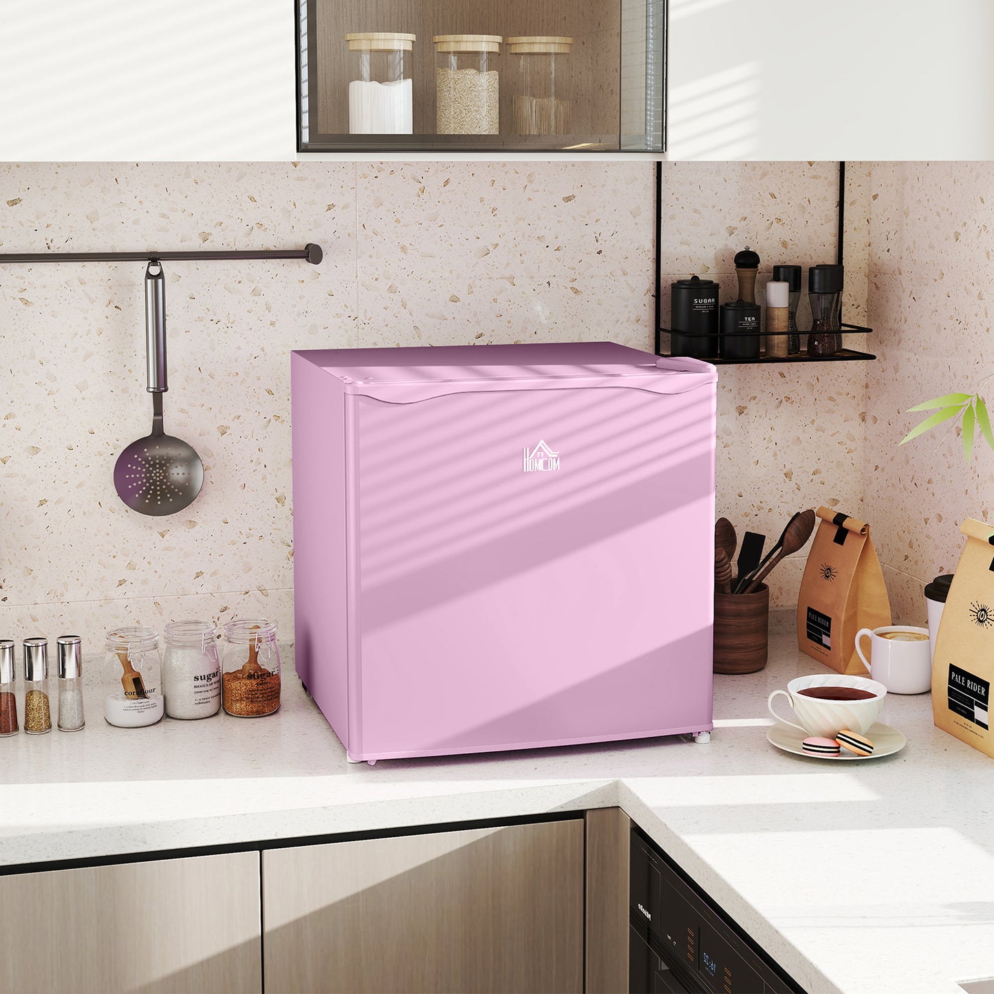 Mini Freezer 1.1 Cu.Ft Compact Upright Freezer with Removable Shelves - Pink