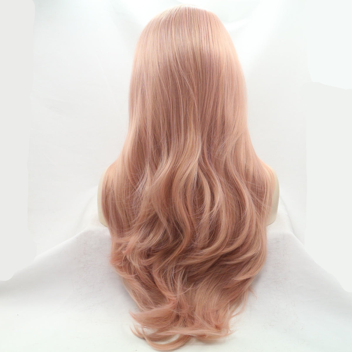 Big Wave Synthetic Front Lace Wig - Pink