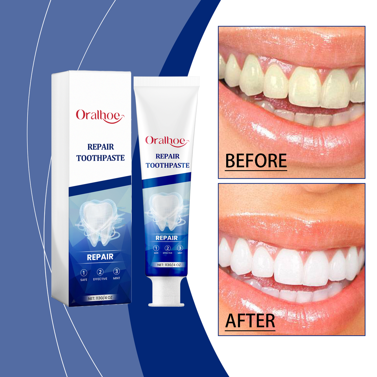 Probiotic Toothpaste with Mint - Fresh Breath & Whitening, 113g