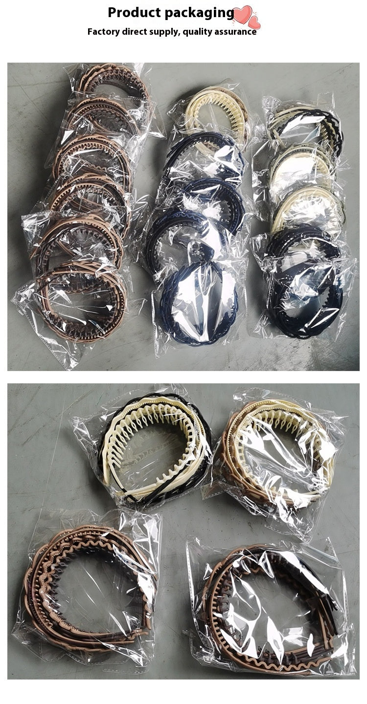Women’s Non-Slip Tooth Headband Hair Accessory - Multiple Colors Set