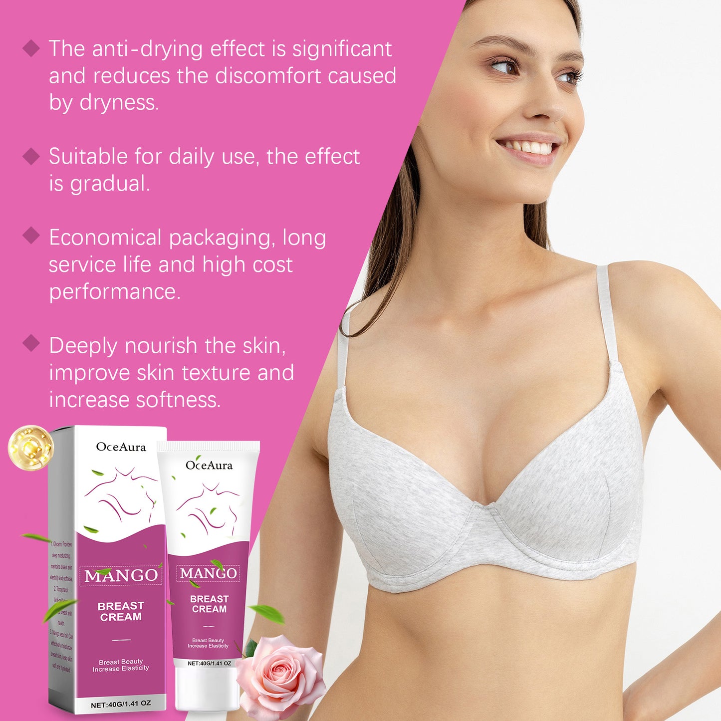 Breast Massage Cream for Skin Firming & Elasticity - Nourishing Body Care