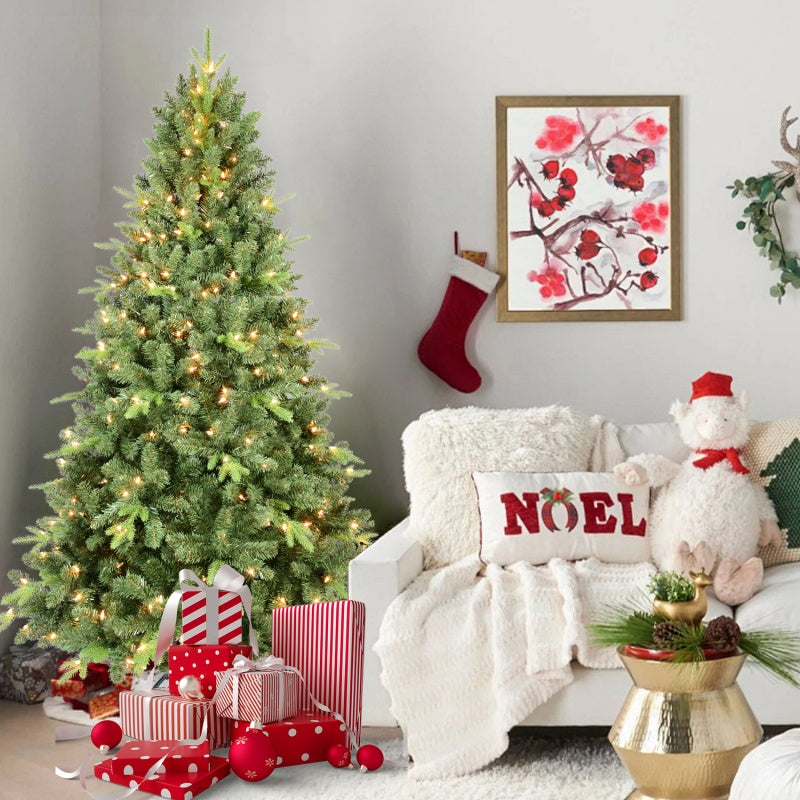 9ft Green PE/PVC Christmas Tree with 800 UL Lights