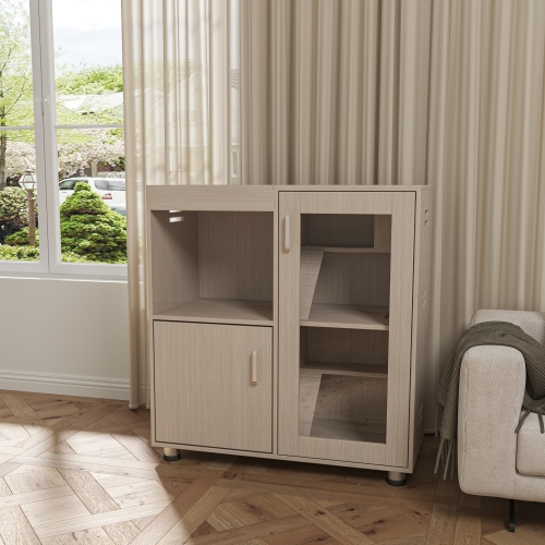 Wooden Guinea Pig Cage with 4 Tiers, Lockers & Acrylic Windows