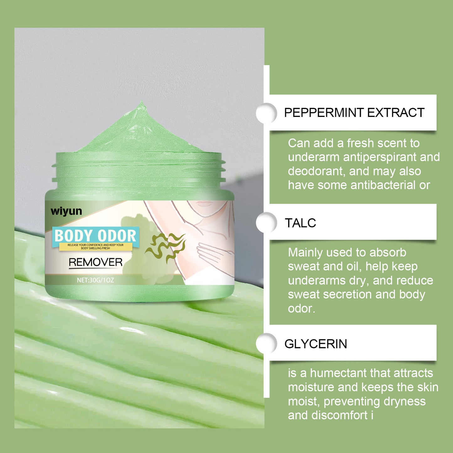 Underarm Antiperspirant Cream - Long-Lasting Sweat & Odor Control