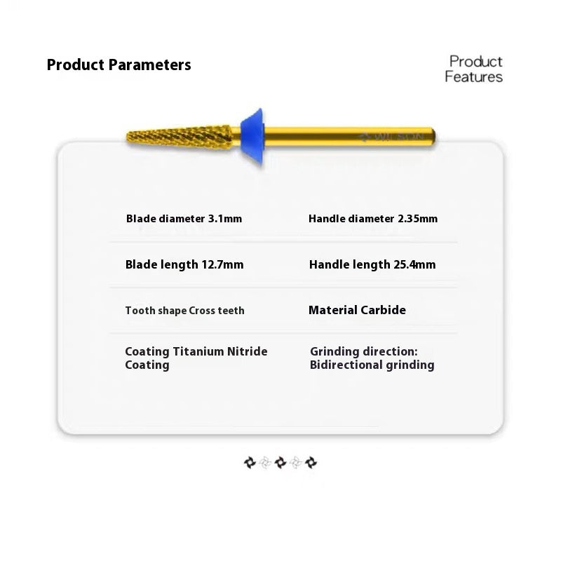 Tungsten Steel Nail Polishing Head