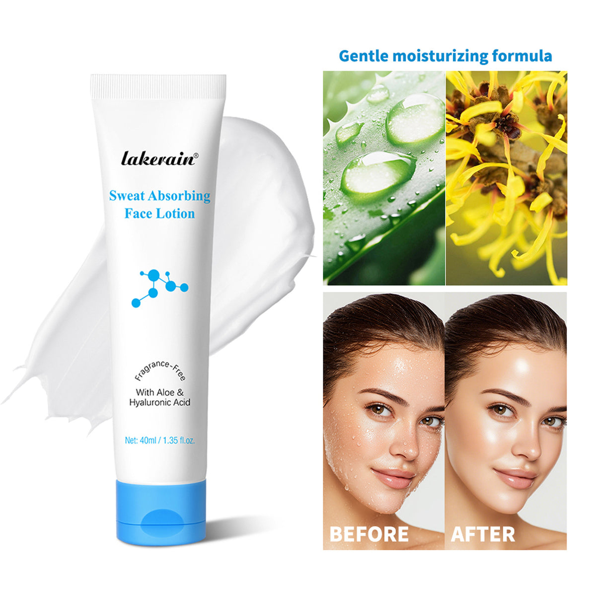 Matte Facial Lotion Nourishing Moisturizer & Primer - 40ml, Foreign Edition