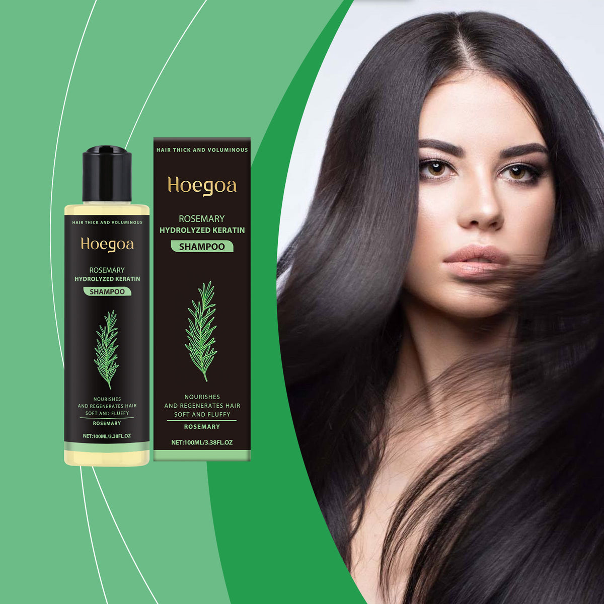 Rosemary Thickening Shampoo 100ml - Volume & Keratin Hair Care