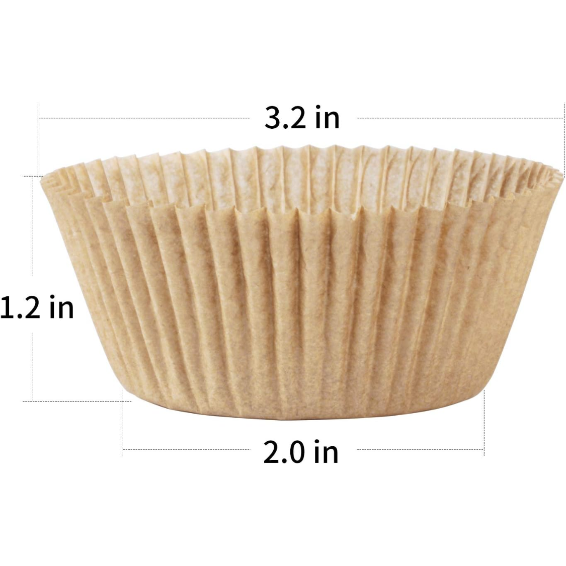 Standard Natural Cupcake Liners 500 Count, No Smell, Grease-Proof
