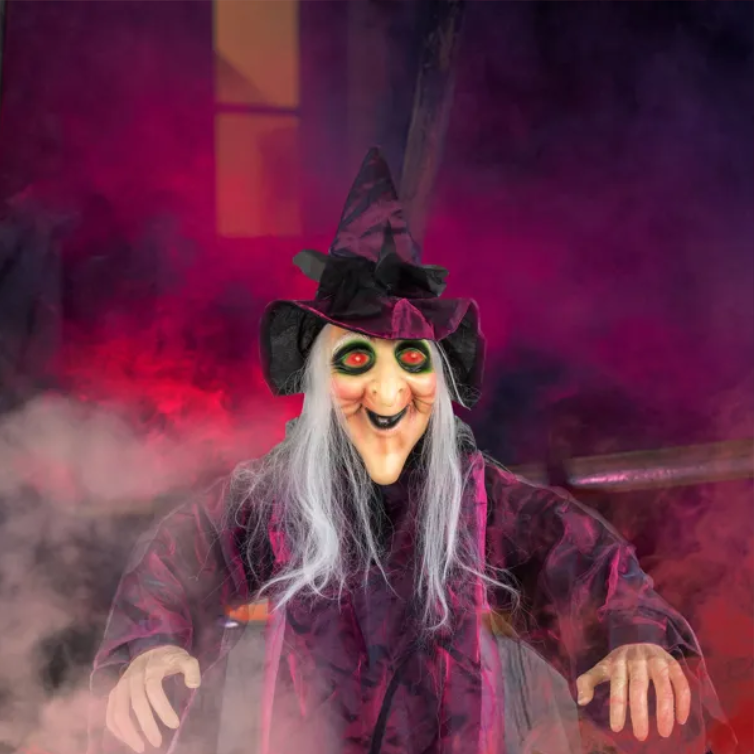 71in Life Size Hanging Witch Decoration with Sound & Light