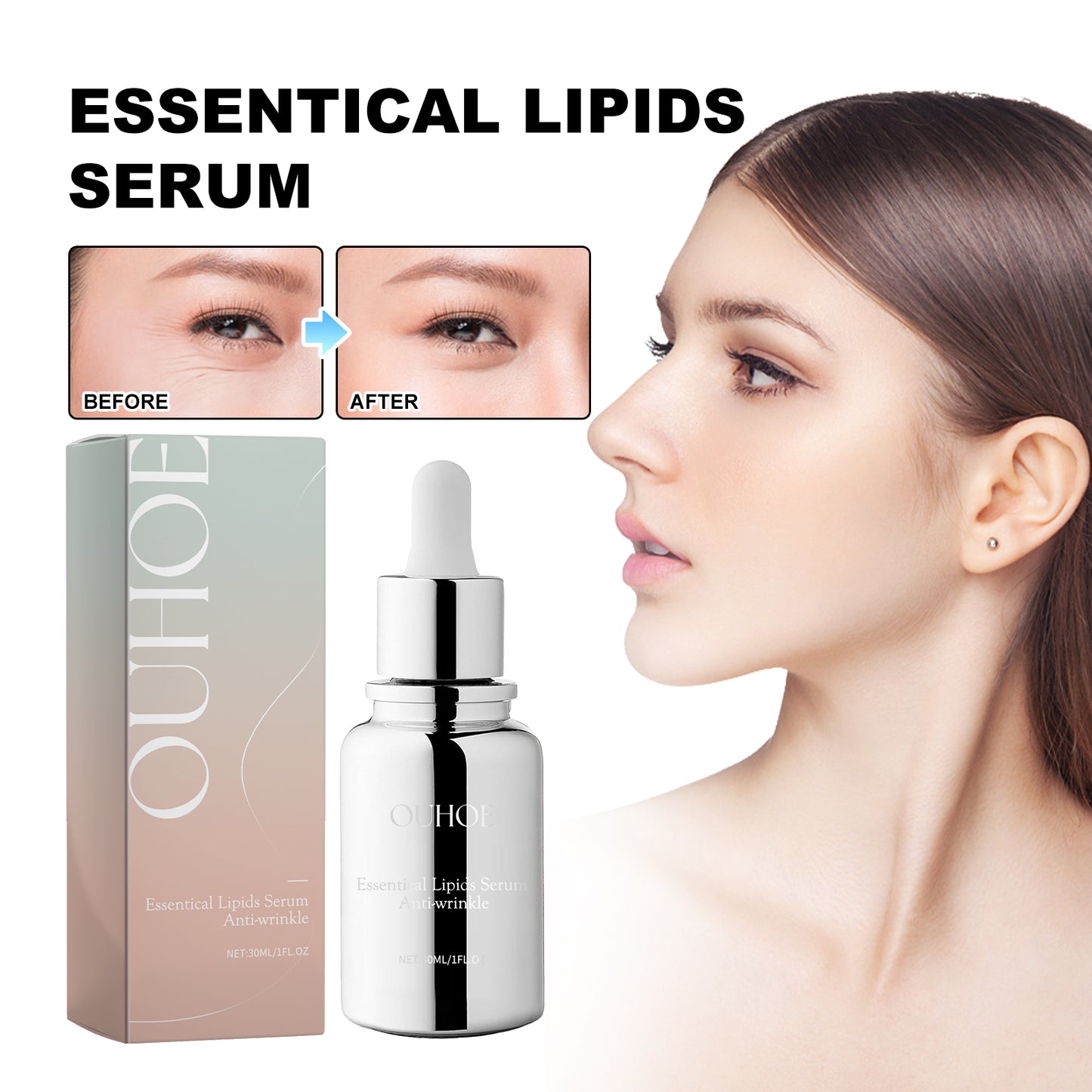 Essential Lipids Anti-Aging Face Serum with Squalane & Ceramide - 30ml
