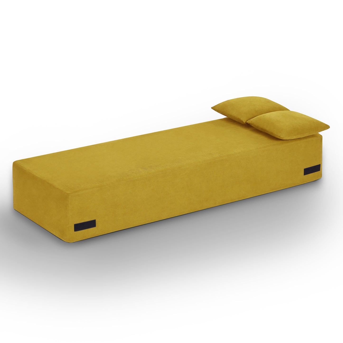 3-Seater Boneless Sofa - No Assembly, Modern Yellow Couch