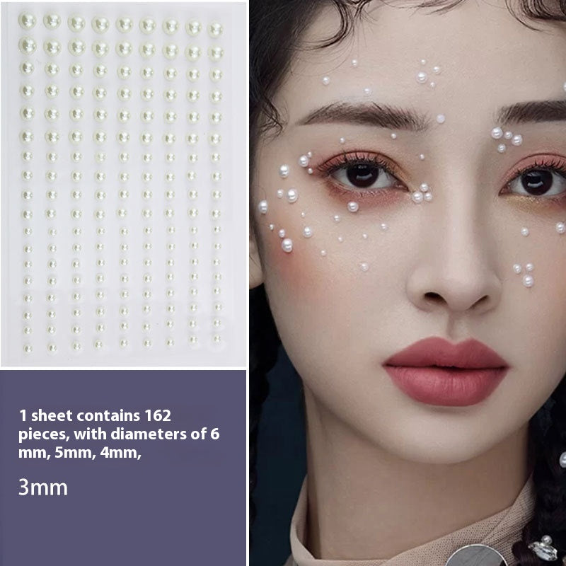 Pearl and Crystal Nail Art Stickers Set for DIY Manicure and Decor