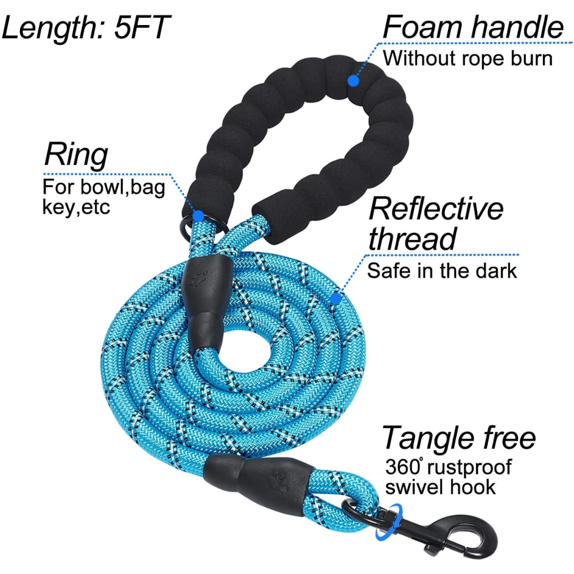Breathable Dog & Cat Vest Harness with Leash - Small Medium Pets, Blue