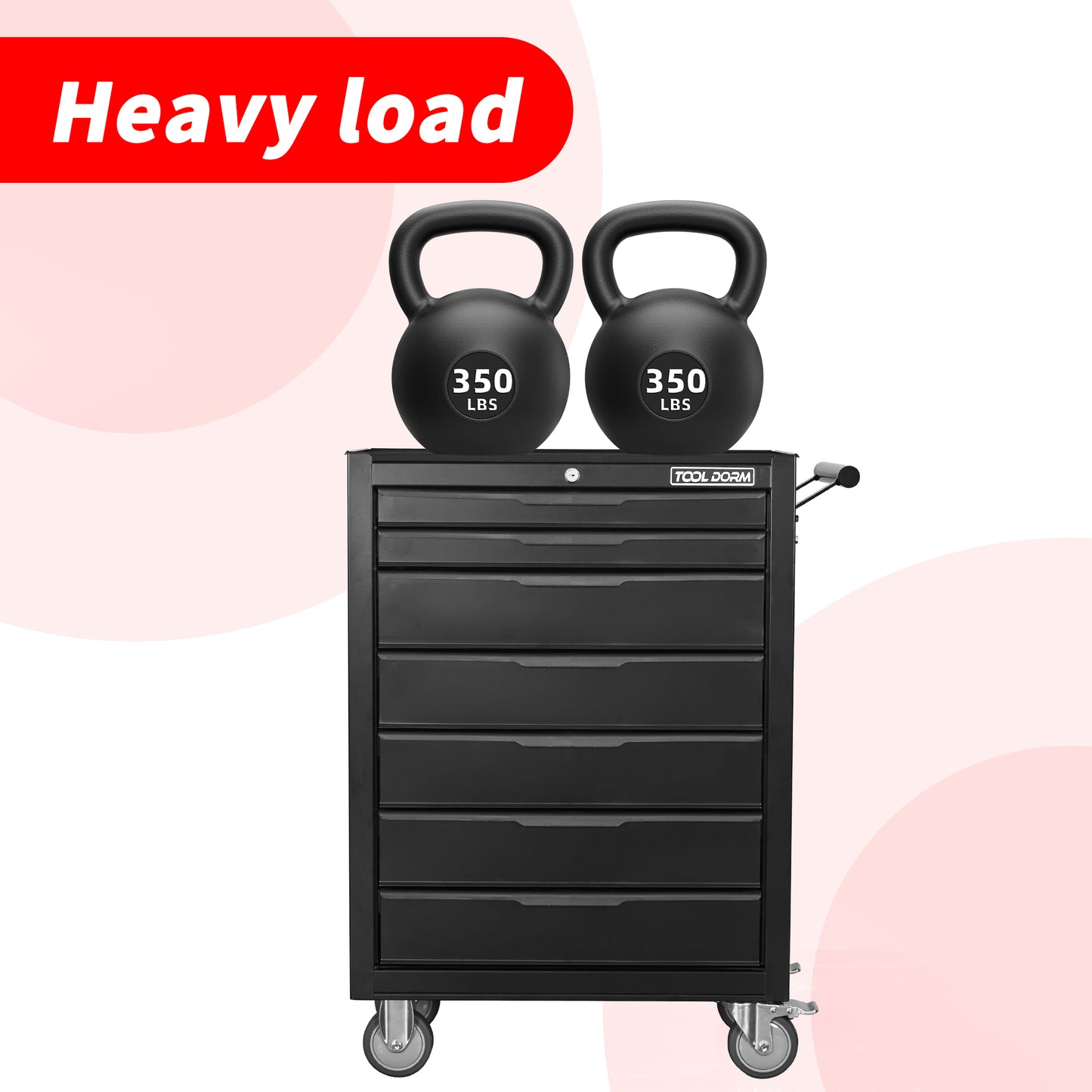 24.2-Inch Metal Rolling Tool Cabinet with Drawers and Locking System
