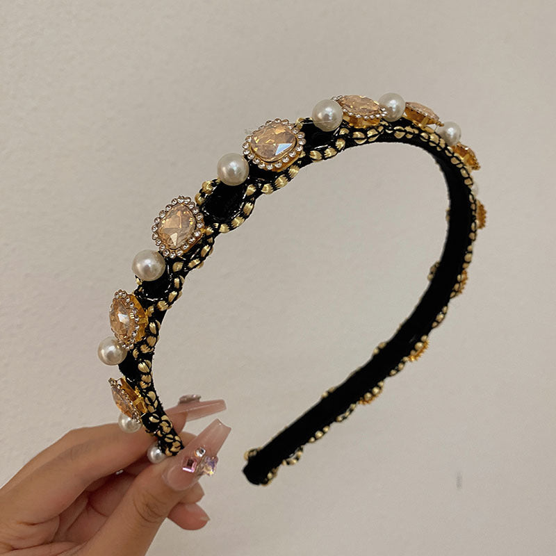 Pearl Embellished Headband - Korean Style