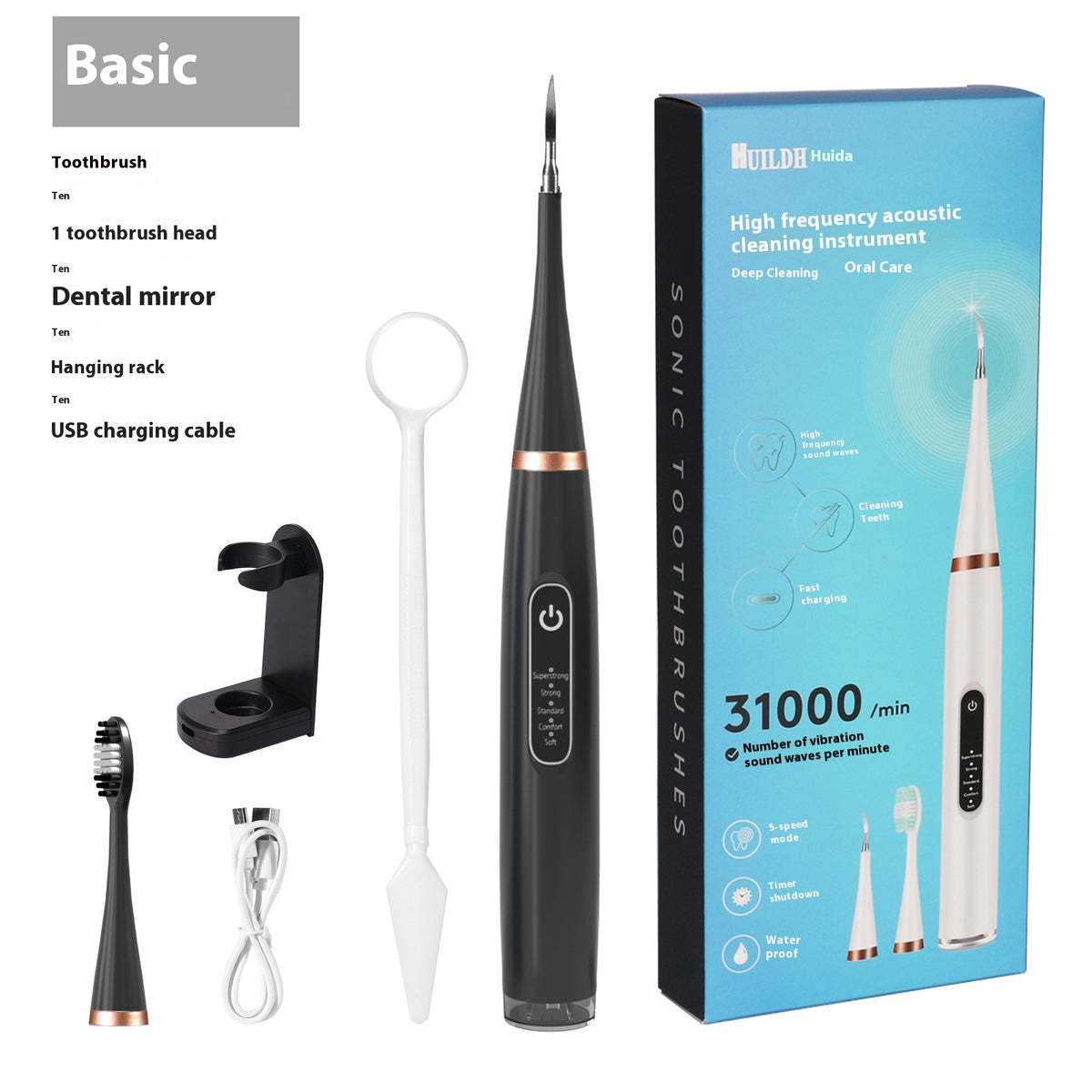 Electric Toothbrush Cleaner and Oral Care Device - Multiple Colors