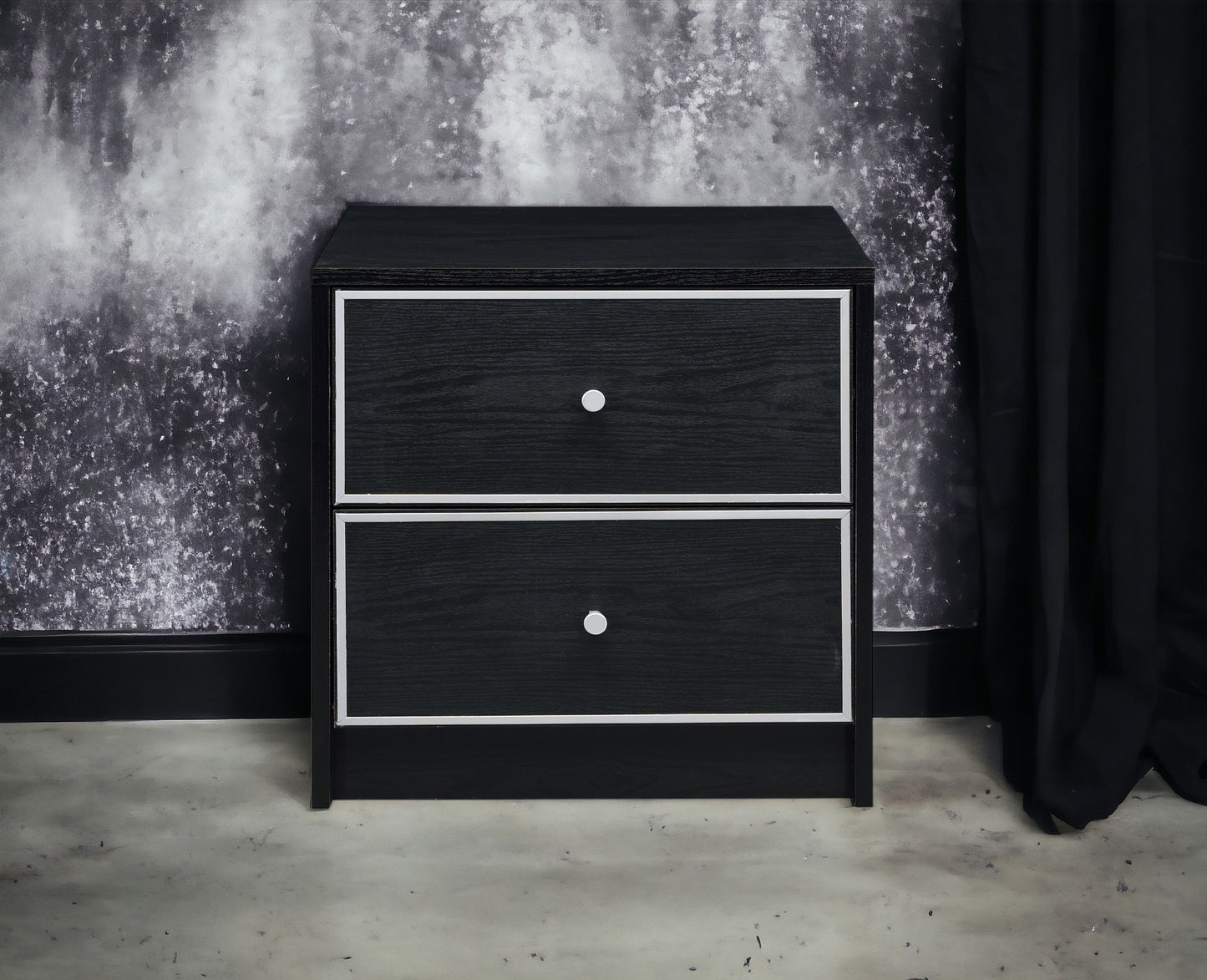 Jabir Black and Silver Accent Table - Stylish Design