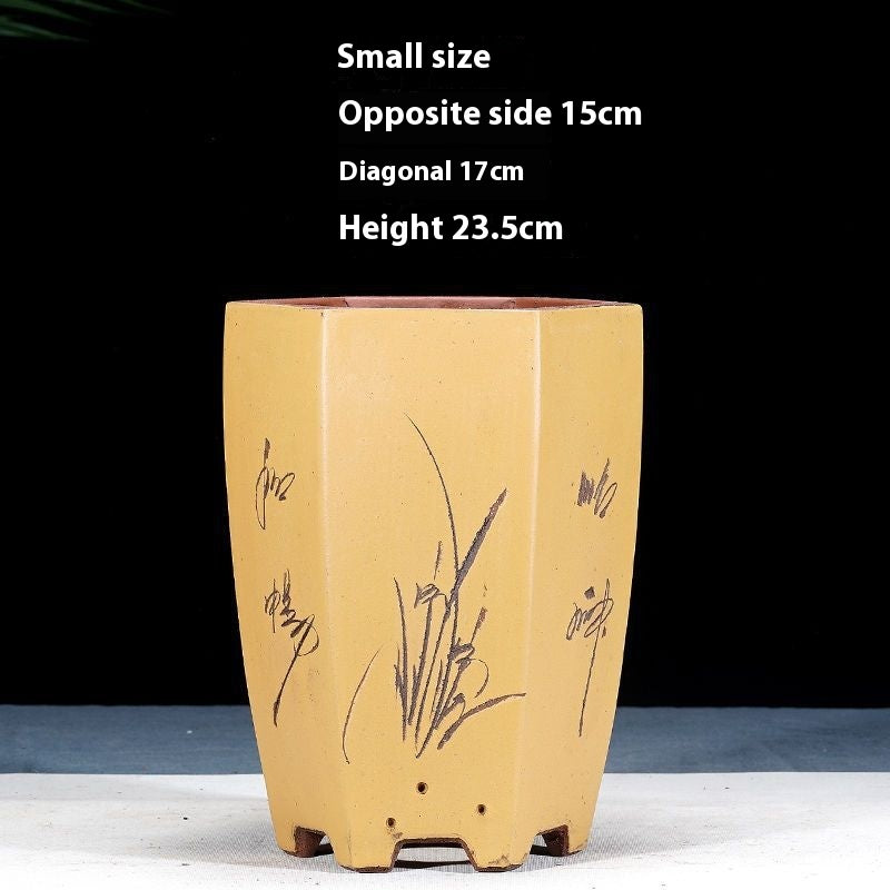 Large Handmade Purple Sand Basin - Home Garden Storage