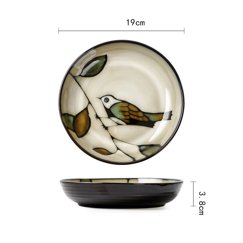 Japanese Ceramic Dinnerware Bowls & Plates Set - Variety Sizes